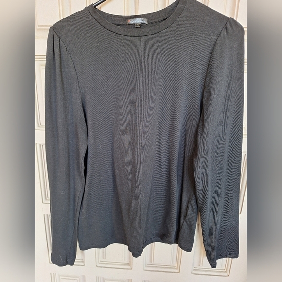 Splash Tops - Splash Classic Tee Blk Junior SzXL Gather Long Sleeve Round Neck Stretchy